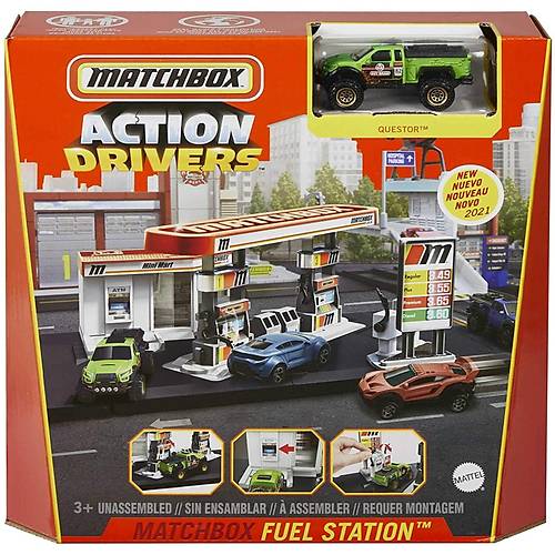 Matchbox Aksiyon Srcleri Oyun Seti Benzin stasyonu