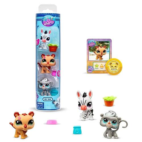 Littlest Pet Shop Miniler 3?l Figr Seti S2 Zebra ? Aslan ? Maymun