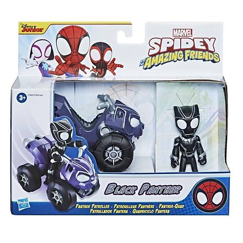 Spidey and His Amazing Friends Black Panther Figr ve Devriye Arac
