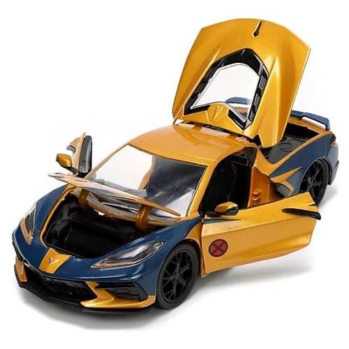 Jada 1:32 Marvel X-Men Wolverine & 2020 Chevrolet Corvette Stingray