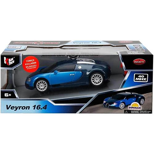 Kidztech 1:26 Uzaktan Kumandal Bugatti Veyron 16.4 Mavi