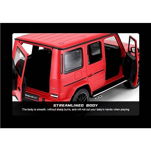 Rastar 1:14 Mercedes-Benz AMG G63 Uzaktan Kumandal Araba  Krmz, Kap Alr, Ikl, 2.4 GHz, Lisansl SUV Model