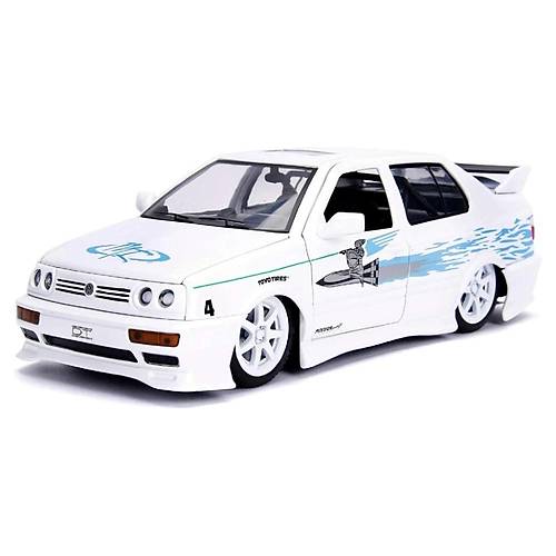 Jada 1:24 Fast & Furious Jesse's 1995 Volkswagen Jetta | ocuklar ve Yetikinler in Alr Paral Koleksiyon Araba Modeli (20 cm)