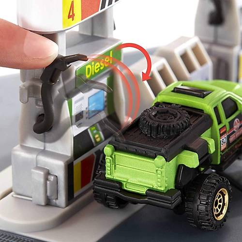 Matchbox Aksiyon Srcleri Oyun Seti Benzin stasyonu