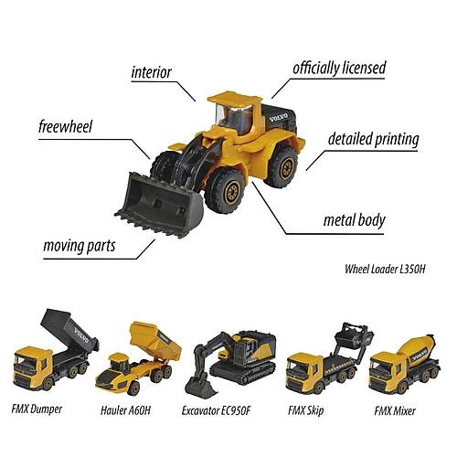 Majorette Volvo Construction Series Hauler A60H