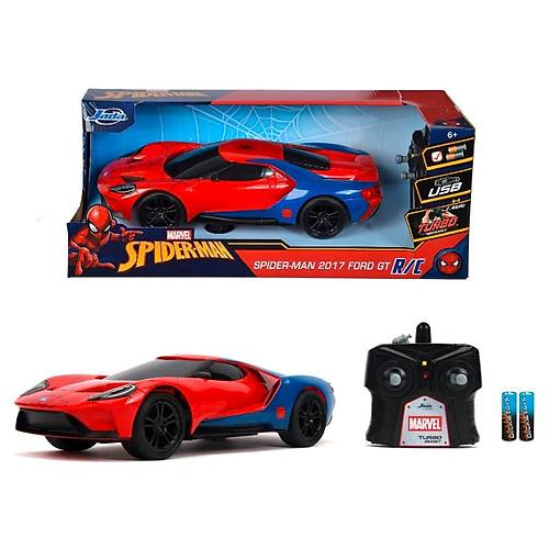 Jada 1:16 Rc Marvel Spider-Man 2017 Ford GT 2.4 Ghz Usb arj 28 Cm