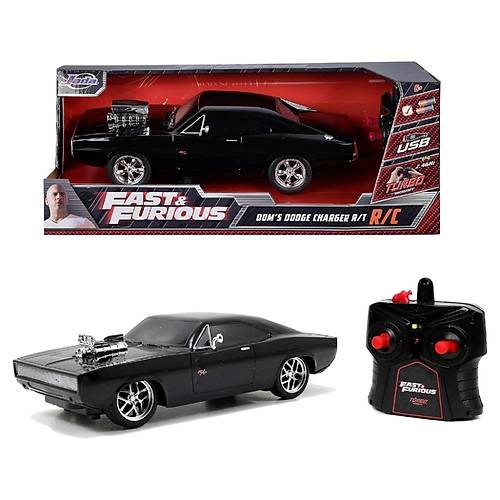Jada 1:16 Rc Fast & Furious Dom's Dodge Charger R/T 2.4 Ghz Usb arj 29 Cm