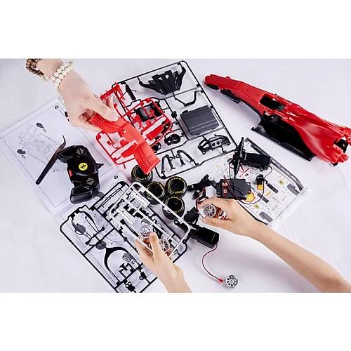 Rastar 1:16 Ferrari F1 Building Kit Uzaktan Kumandal Araba  2.4 GHz, Paral Montajl Lisansl Formula Model