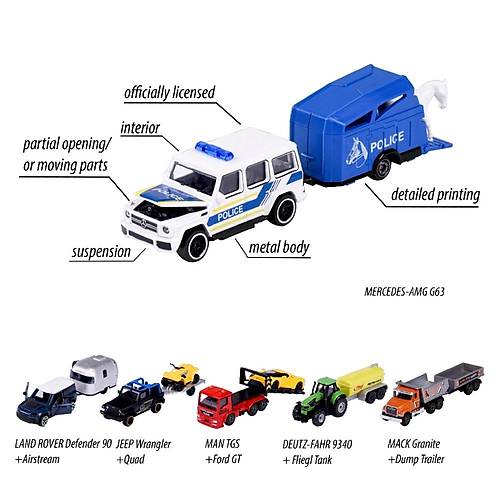 Majorette Trailer Deutz-Fahr 9340 + Fliegl Tank