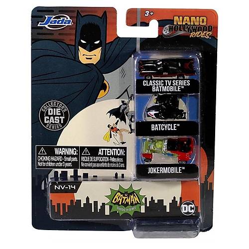 Jada Hollywood Rides Nano 3-Pack NV-14 Batman Classic Tv Series