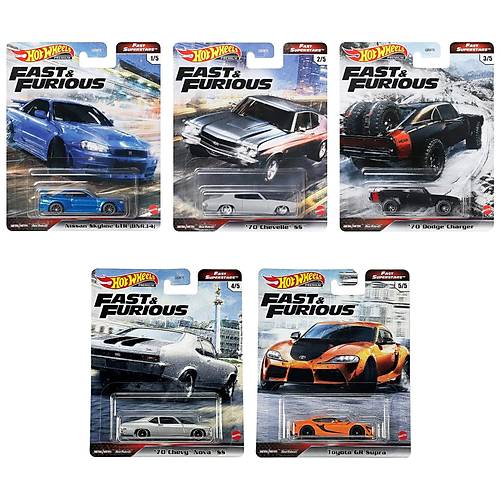 Hot Wheels Premium Car Fast Superstars 5'li Araba Seti Fast & Furious