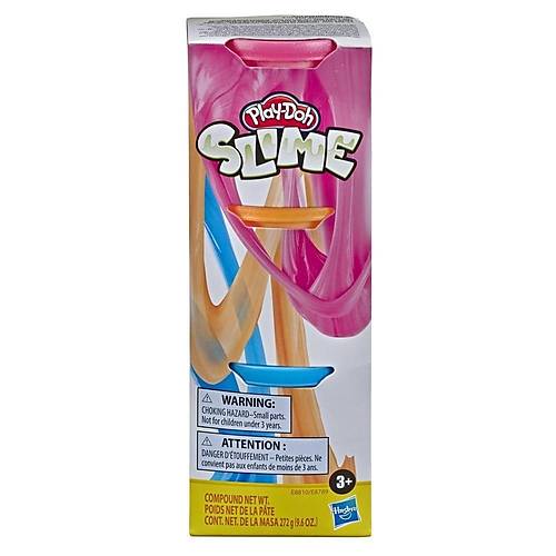 Play-Doh Slime 3'l Hamur - Mavi, Metalik Turuncu ve Metalik Pembe