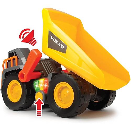 Dickie Toys naat Aralar Sesli ve Ikl Byk Volvo Arlk Kaldrma Kamyonu