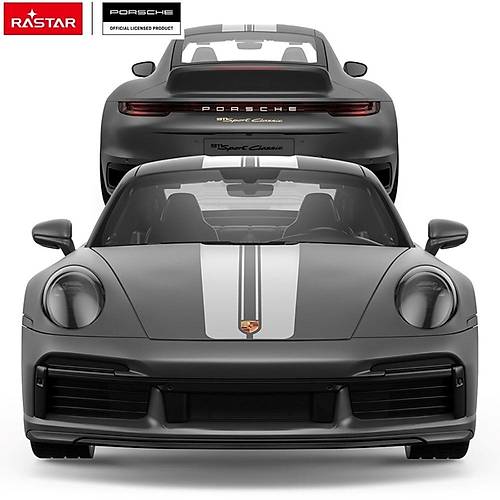 Rastar 1:16 Porsche 911 Sport Classic Uzaktan Kumandal Araba  Gri, 2.4 GHz, 26 cm, Lisansl Klasik Spor Model