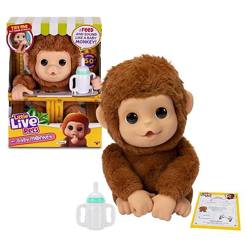 Little Live Pets Sesli Yavru Maymun nteraktif Pelu