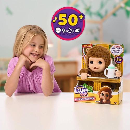 Little Live Pets Sesli Yavru Maymun nteraktif Pelu
