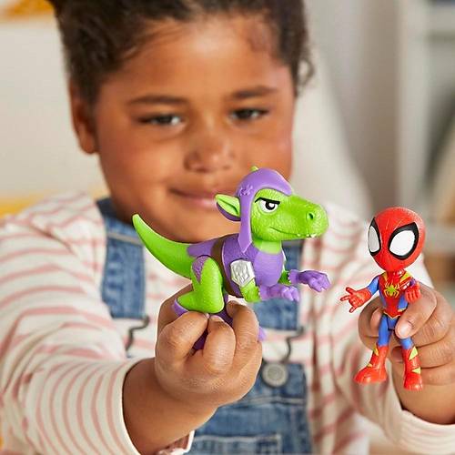 Spidey and His Amazing Friends Dino Webs Figrler Spidey & Goblin Raptor