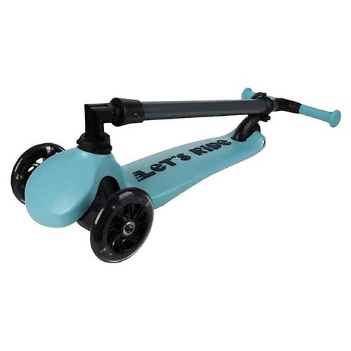 Let's Ride 3 Tekerlekli Katlanabilir Ikl Scooter Turkuaz