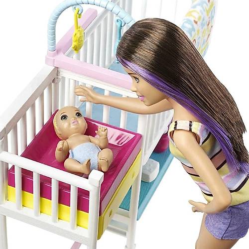 Barbie Bebek Bakcs Skipper Uyku Eitiminde Oyun Seti