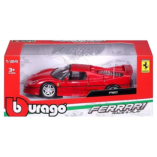 Bburago 1:24 Ferrari F50 Rossa | Diecast Model Araba Koleksiyonluk Krmz