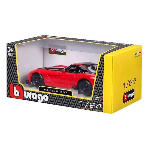 Bburago 1:24 Dodge Viper SRT 10 ACR Krmz | Diecast Model Araba Koleksiyonluk