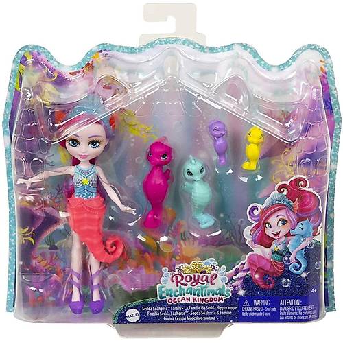 Enchantimals Royal Okyanus Krall Sedda Seahorse & Nabber Skim Arch Fan