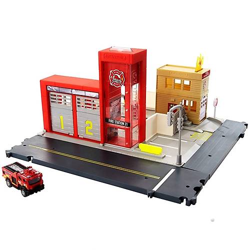 Matchbox Aksiyon Srcleri Oyun Seti Ikl ve Sesli tfaiye Kurtarma Ekibi