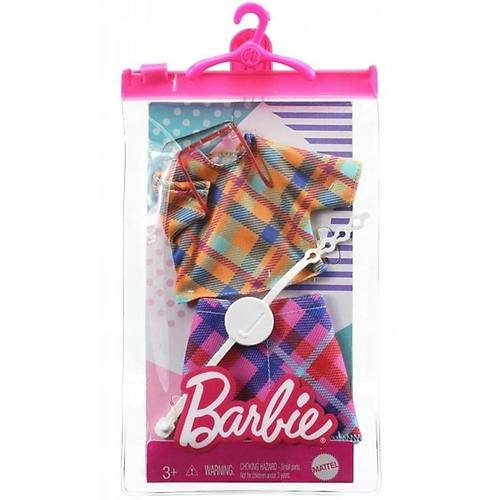 Barbie'nin Kyafet Koleksiyonu Kareli st ve Etek Aksesuarl