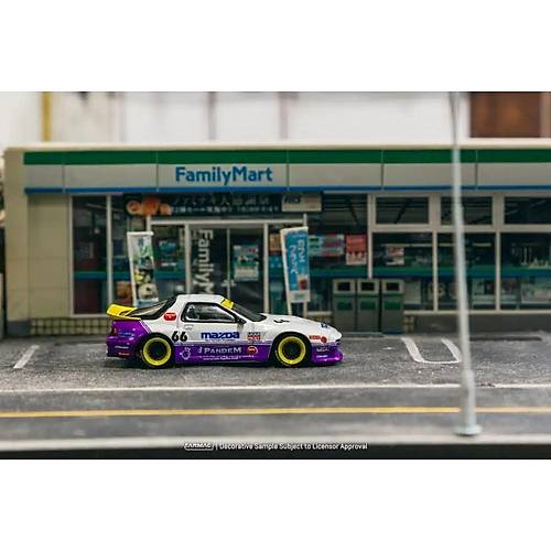 Tarmac 1:64 Pandem Mazda RX-7 FC38 White & Purple T64-066-WP