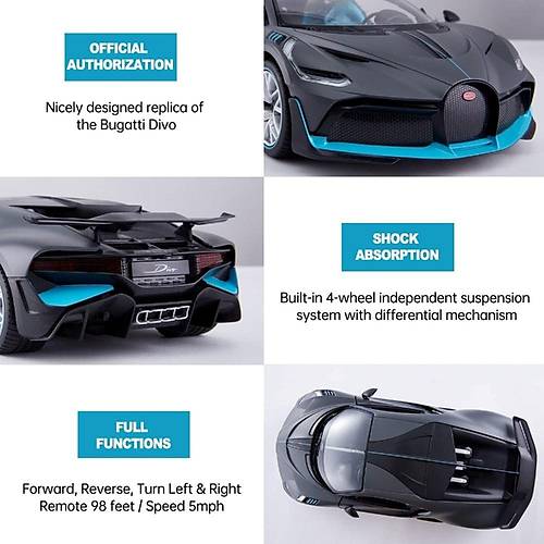 Rastar 1:14 Uzaktan Kumandal Araba Bugatti Divo Man Kap Alan 2.4 Ghz