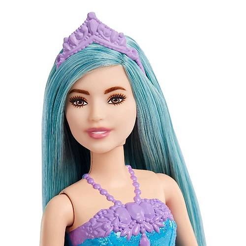 Barbie Dreamtopia Prenses Bebek Minyon, Turkuaz Sal, Iltl Korse, Prenses Etek ve Tal