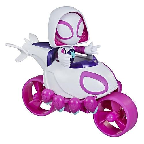 Spidey and His Amazing Friends Ghost-Spider Figr ve Moto-Helikopter