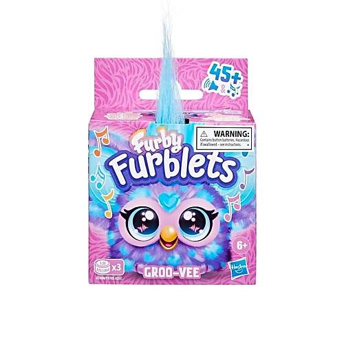 Furby Furblets Groo-Vee Mini Friend, 45+ Ses ve Mzik, 6 Ya ve st in Elektronik Pelu