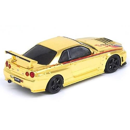 Inno 1:64 Scale Nissan Skyline GT-R (R34) Nismo R-Tune Chrome Gold
