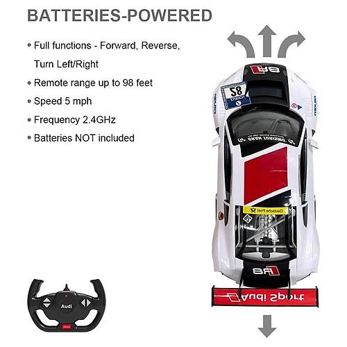 Rastar 1:14 Uzaktan Kumandal Araba Audi R8 Lms 2.4 Ghz Ikl Beyaz