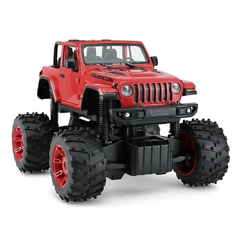 Rastar 1:14 Jeep Wrangler Rubicon Big Wheel Off-Roader Uzaktan Kumandal Araba  Krmz, 2.4 GHz, Dev Tekerlekli Off-Road Model