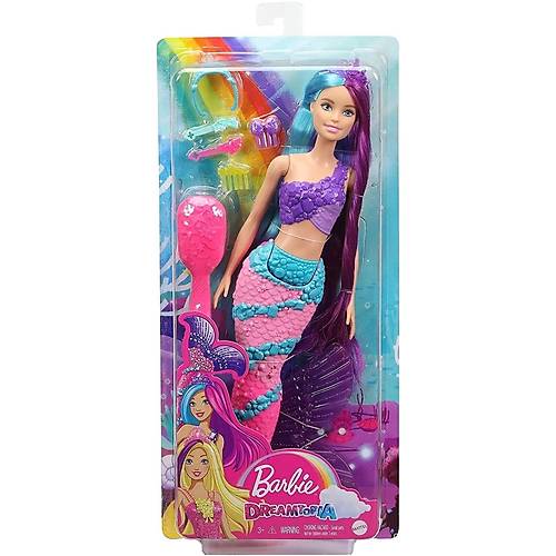 Barbie Dreamtopia Uzun Sal Bebekler Denizkz