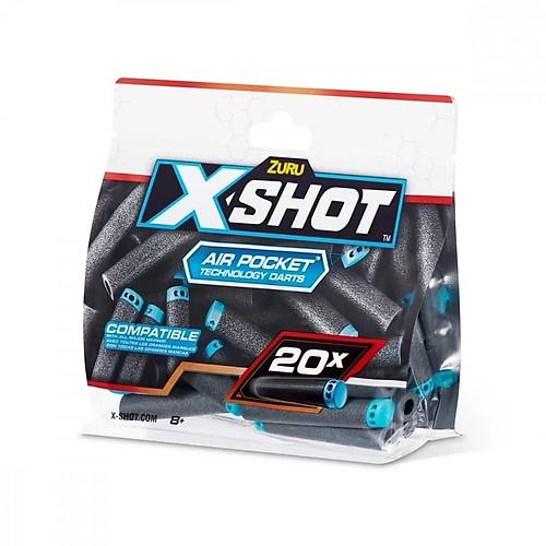 X Shot Excel 20li Yedek Snger Dart Paketi | 8 Ya ve zeri ocuklar in Ekstra At Gc ve Uzun Sreli Elence
