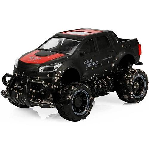 Crazon 1:18 Uzaktan Kumandal 4x4 Crazy Off-Road Araba 2.4 Ghz USB arj Siyah Krmz