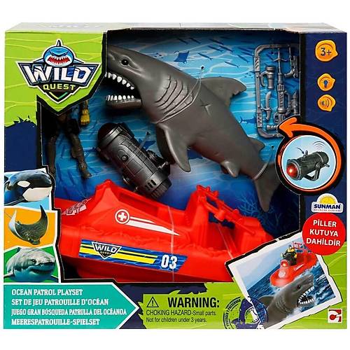 Wild Quest Sesli ve Ikl Okyanus Devriyesi Kpekbal Oyun Seti