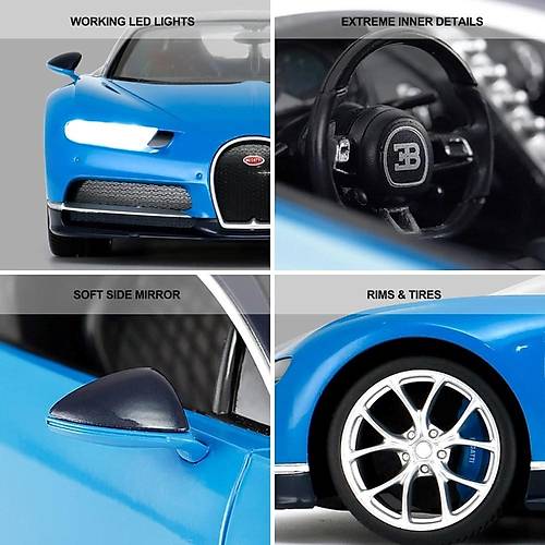 Rastar 1:14 Uzaktan Kumandal Araba Bugatti Chiron 2.4 Ghz Ikl Mavi