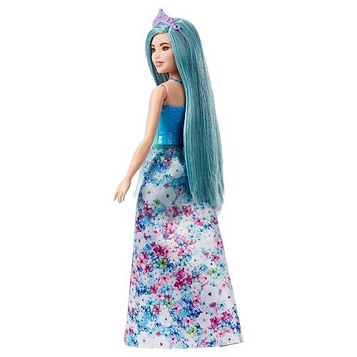 Barbie Dreamtopia Prenses Bebek Minyon, Turkuaz Sal, Iltl Korse, Prenses Etek ve Tal