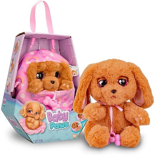 Baby Paws Sesli Yavru Kpek Pelu 20 Cm Cocker Pembe anta