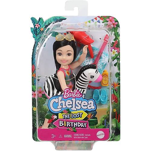 Barbie ve Chelsea Kayp Doum Gn Chelsea ve Hayvanlar Oyun Setleri Zebra Simitli
