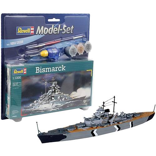 Revell 1:1200 Bismarck Model Set Gemi VBG65802