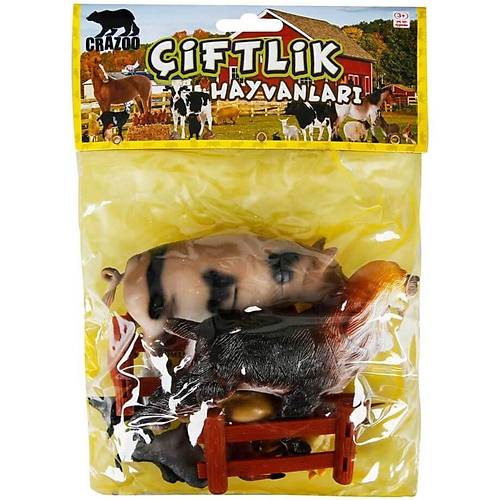 Crazoo iftlik Hayvanlar Poetli Hayvan Oyun Seti Orta Boy Kpek