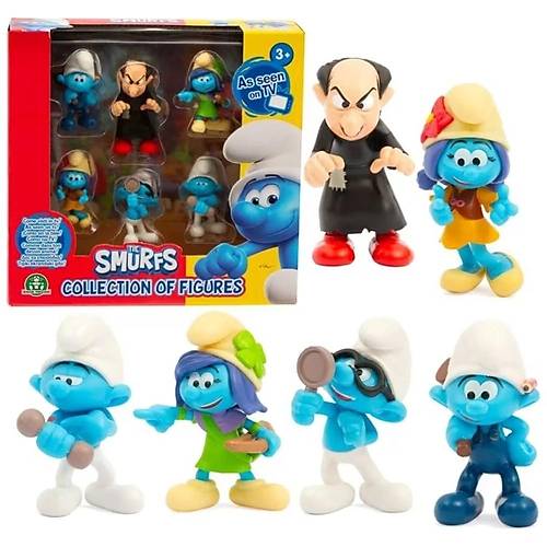 irinler 6'l Figr Seti Gargamel | 3 Ya ve zeri ocuklar in Hayal Gcn Gelitiren Eitici ve Koleksiyonluk Oyuncak Seti