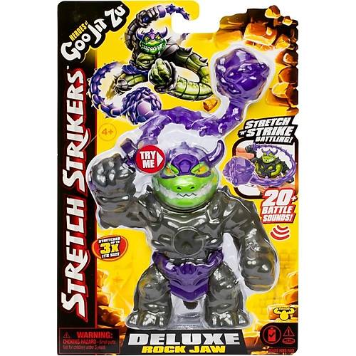 Heroes of Goo Jit Zu Stretch Deluks Figr Rock Jaw 20+ Harika Sava Sesleri ile Esnek Aksiyon Figr