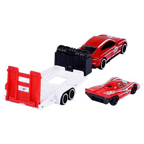 Majorette Porsche Motorsport Race Trailer Porsche Taycan Turbo S + 917