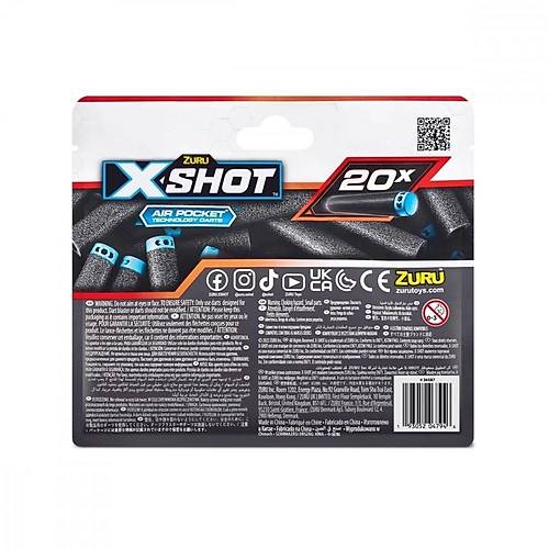 X Shot Excel 20li Yedek Snger Dart Paketi | 8 Ya ve zeri ocuklar in Ekstra At Gc ve Uzun Sreli Elence